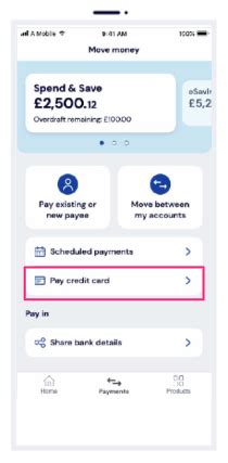 tsb credit card payment